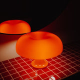Retro Glass Mushroom Light / Orange
