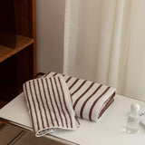 Retro Minimal Stripe Towel Face / White