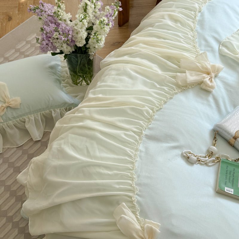  - Ever Lasting - Ribbon Bow Airy Lace Bedding Bundle - Bedding Bundle - Ever Lasting