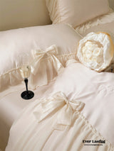 Ribbon Bow Airy Lace Blanket Comforter Set / Mint Green Blankets