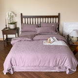 Romantic Floral Warm Tone Bedding Bundle Purple / Medium Fitted