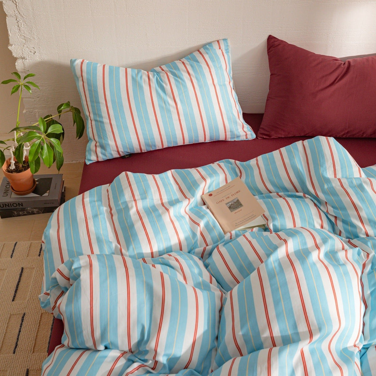 -Ever Lasting - Romy Striped Washed Cotton Bedding Bundle -Bedding Bundle -Ever Lasting