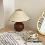 Round Pleated Wooden Lamp (3 Colors) Light