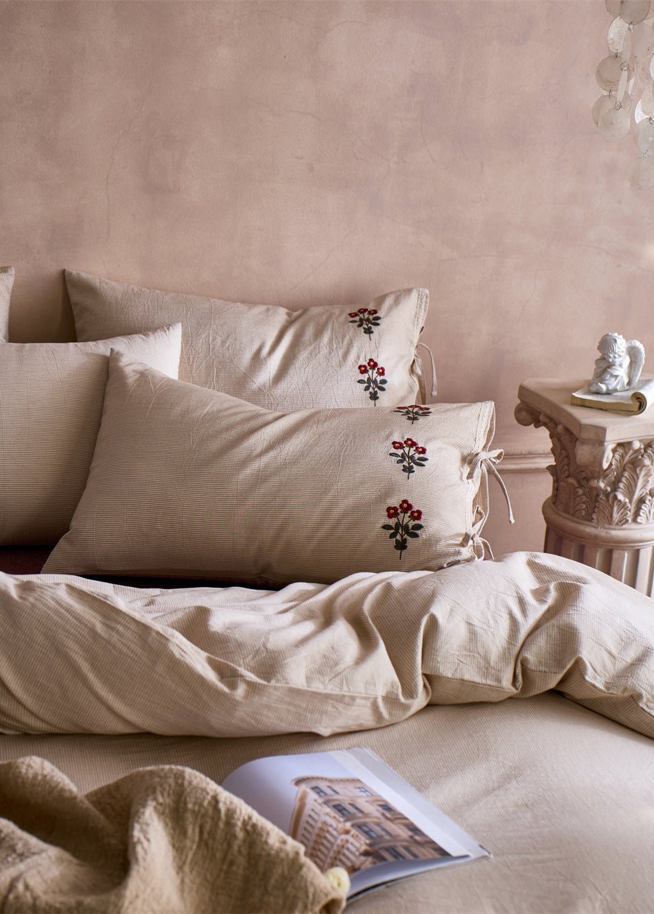  - Ever Lasting - Rowan Jacquard Striped Floral Bedding Bundle - Bedding Set - Ever Lasting