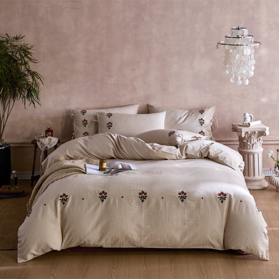  - Ever Lasting - Rowan Jacquard Striped Floral Bedding Bundle - Bedding Set - Ever Lasting