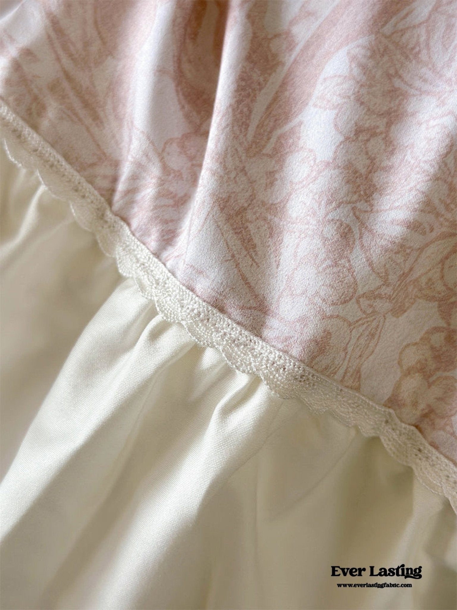 Royal Floral Ruffle Bedding Set / Pink - Ever Lasting