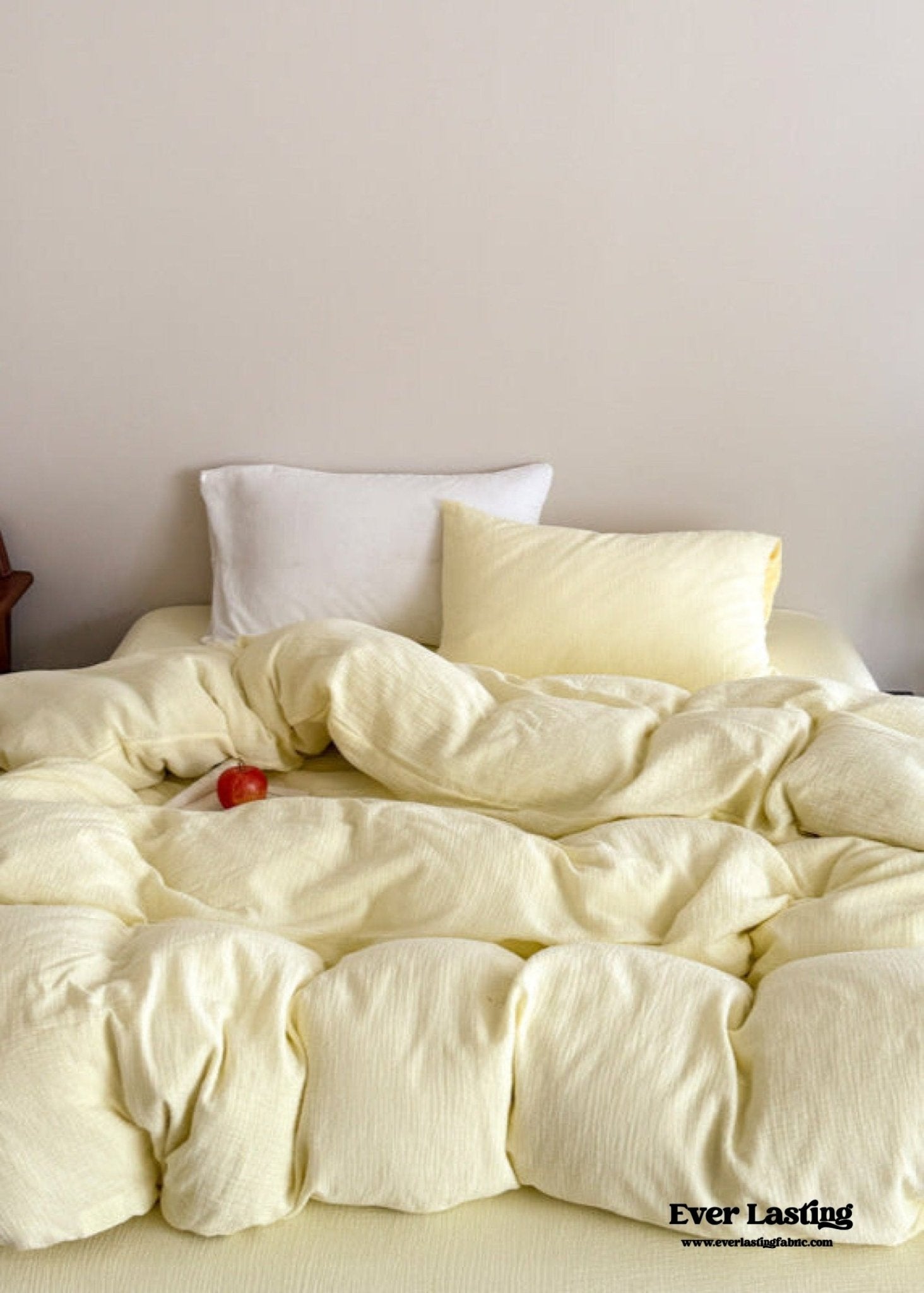 Ruby Double Gauze Pastel Bedding Set / Blue + Dark Blue - Ever Lasting