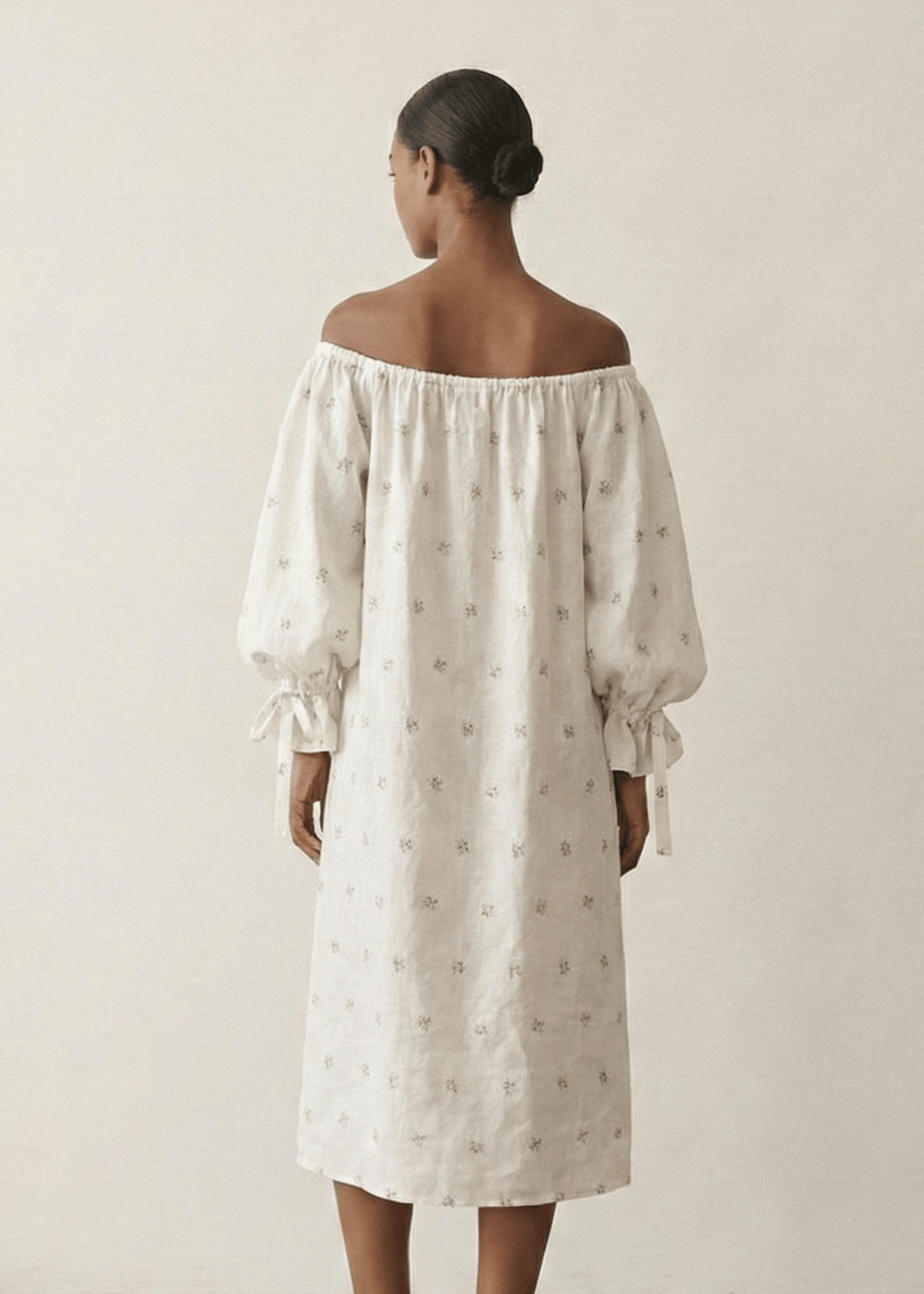  - Ever Lasting - Rumi Floral Long - Sleeve Pajama Set / Beige - Pajamas - Ever Lasting