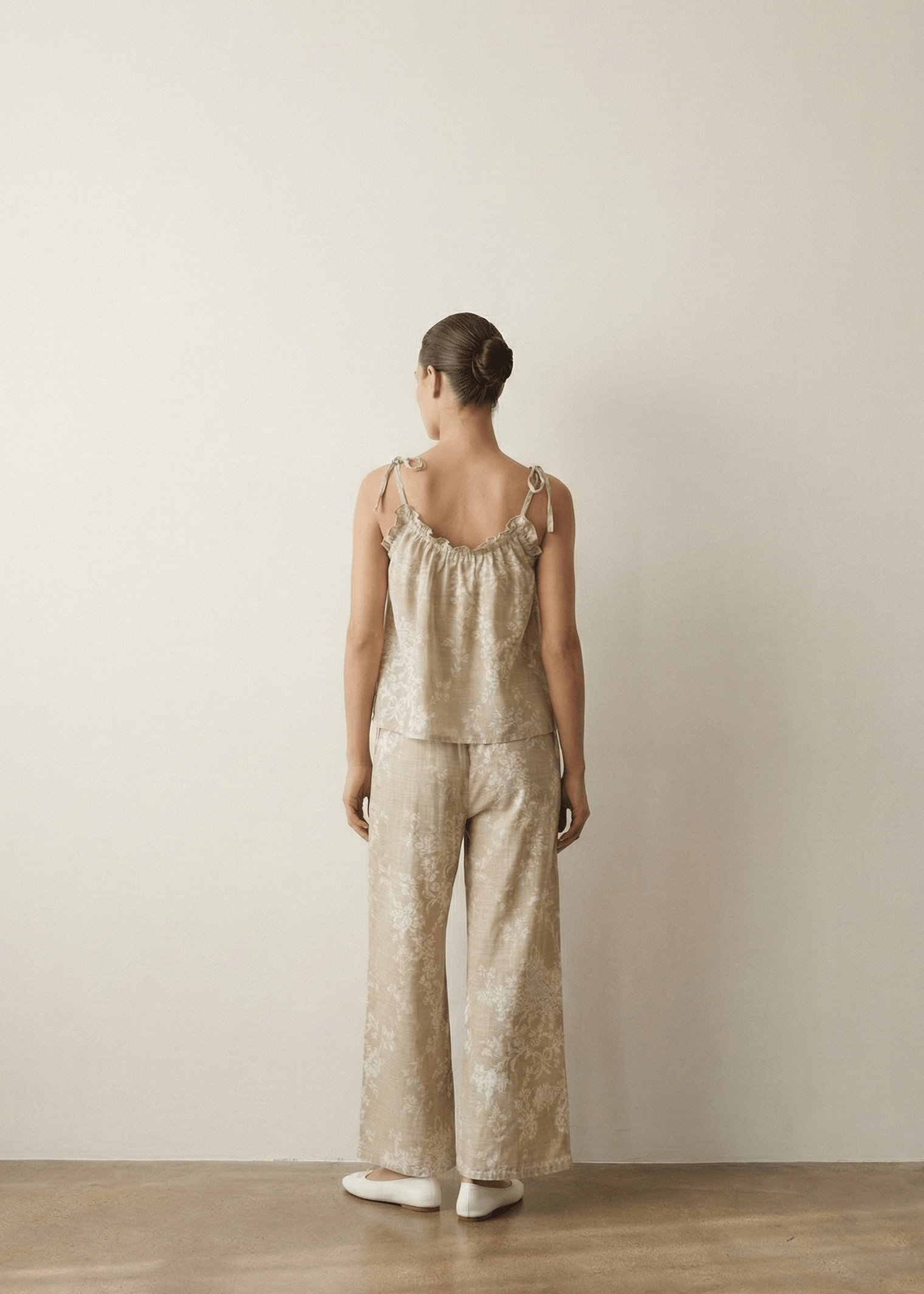  - Ever Lasting - Sabine Sleeveless & Long - Pant Floral Pajama Set / Blue - Pajamas - Ever Lasting