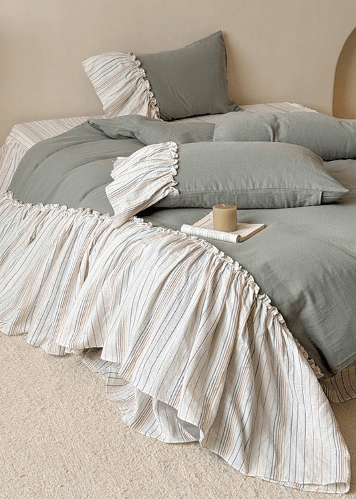  - Ever Lasting - Savannah Lace Ruffle Double Gauze Bedding Bundle - Bedding Bundle - Ever Lasting