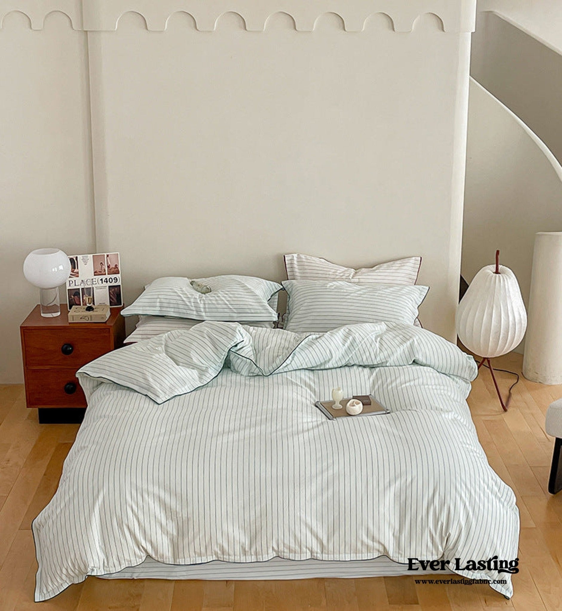 Scandinavian Overlock Striped Bedding Bundle - Ever Lasting