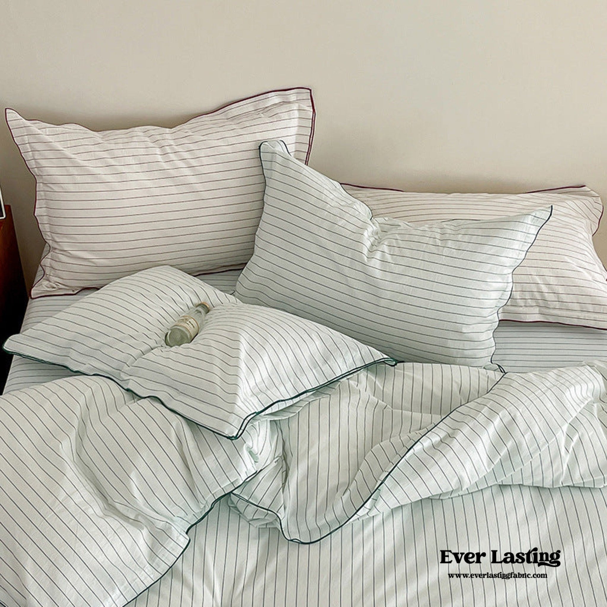 Scandinavian Overlock Striped Bedding Bundle - Ever Lasting
