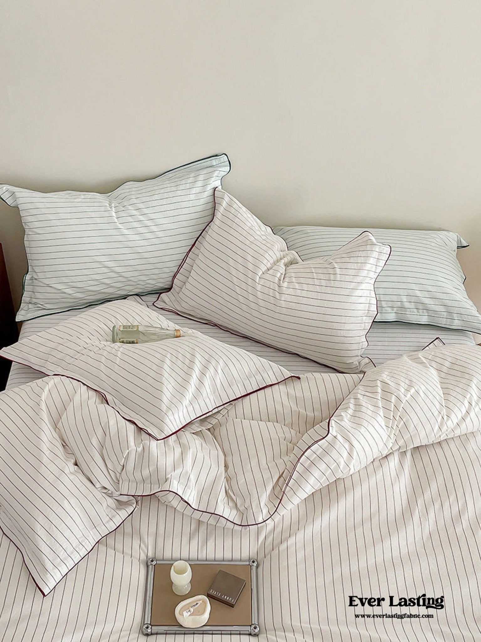 Scandinavian Overlock Striped Bedding Bundle - Ever Lasting