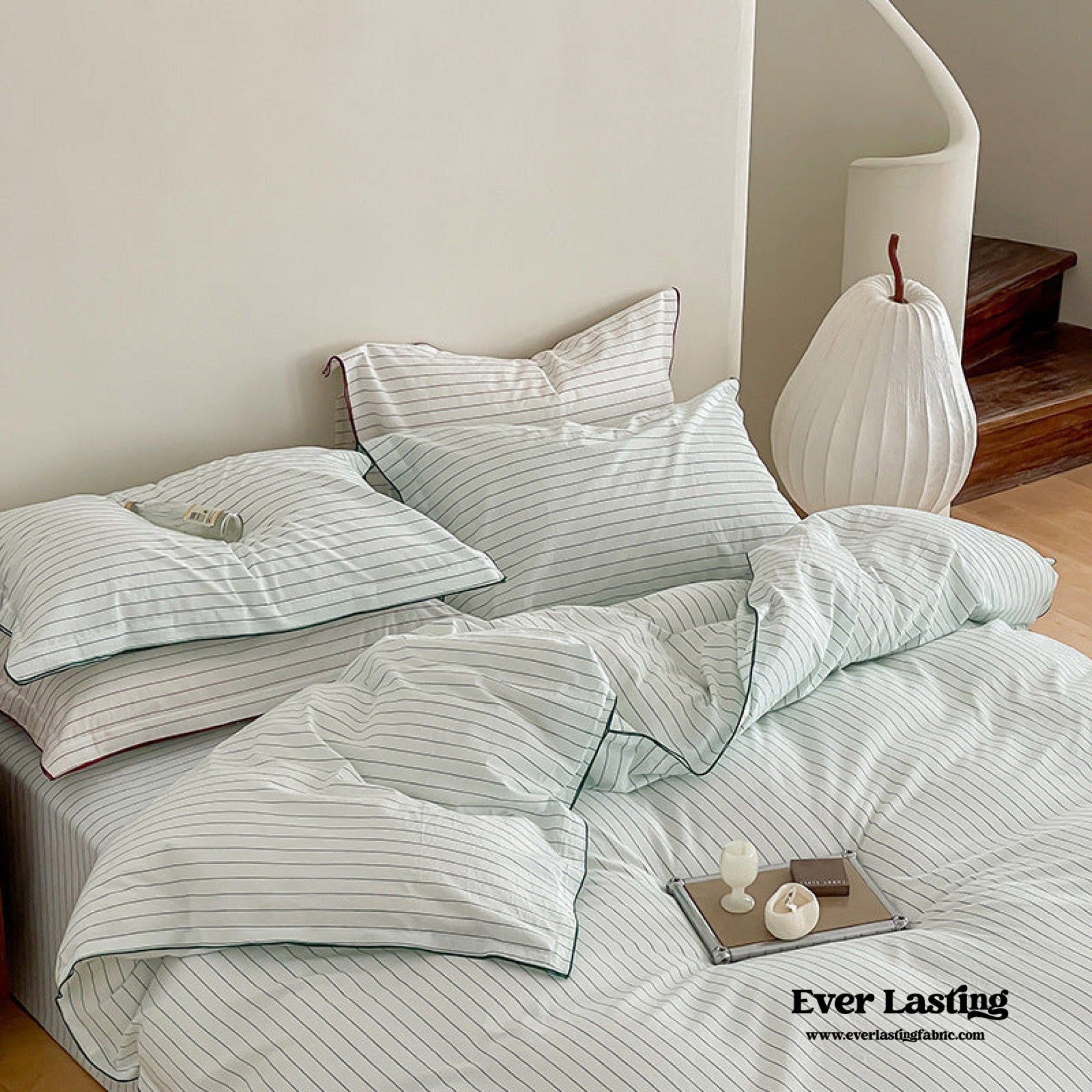 Scandinavian Overlock Striped Bedding Bundle - Ever Lasting