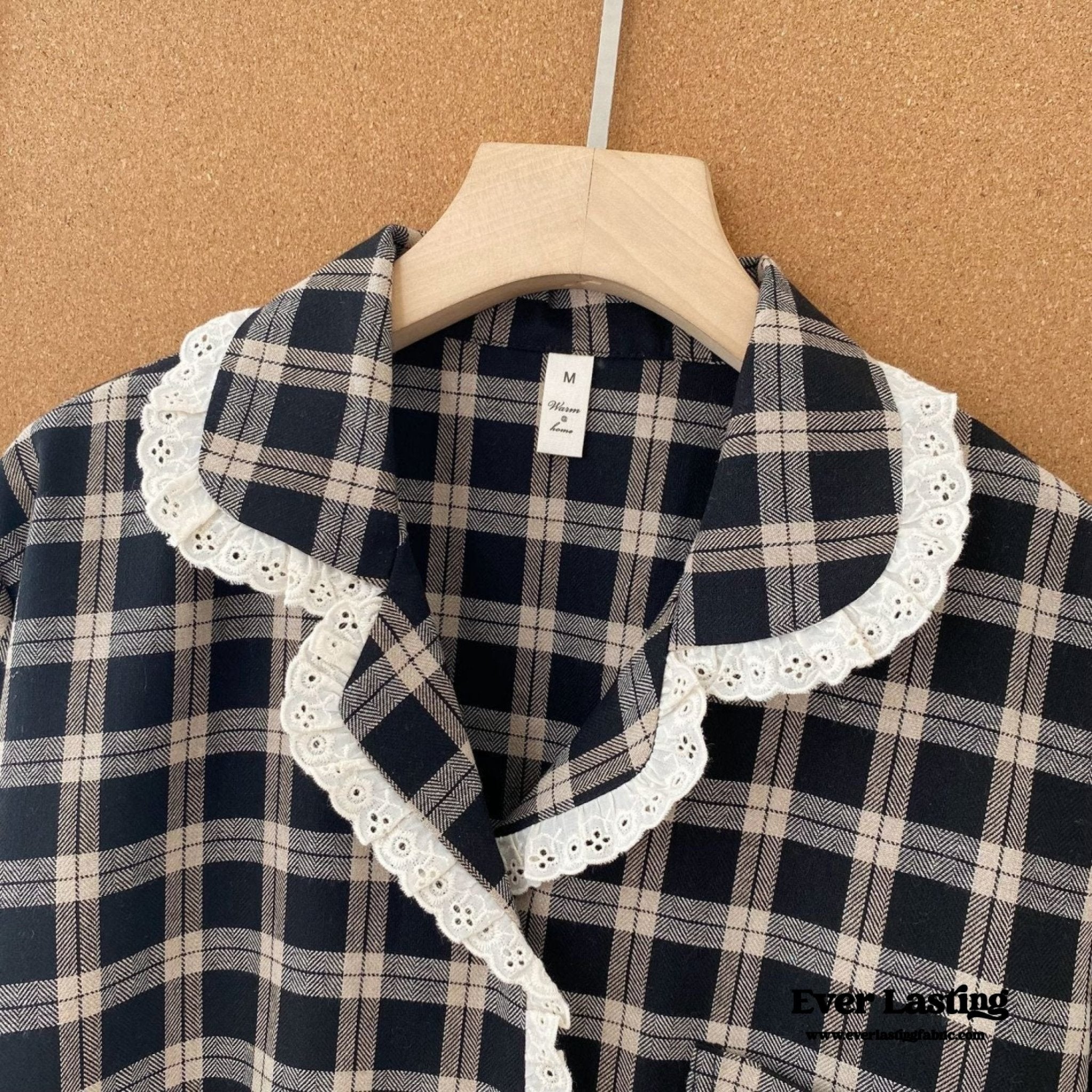 Scarlett Classic Plaid Black Pajama Set - Ever Lasting