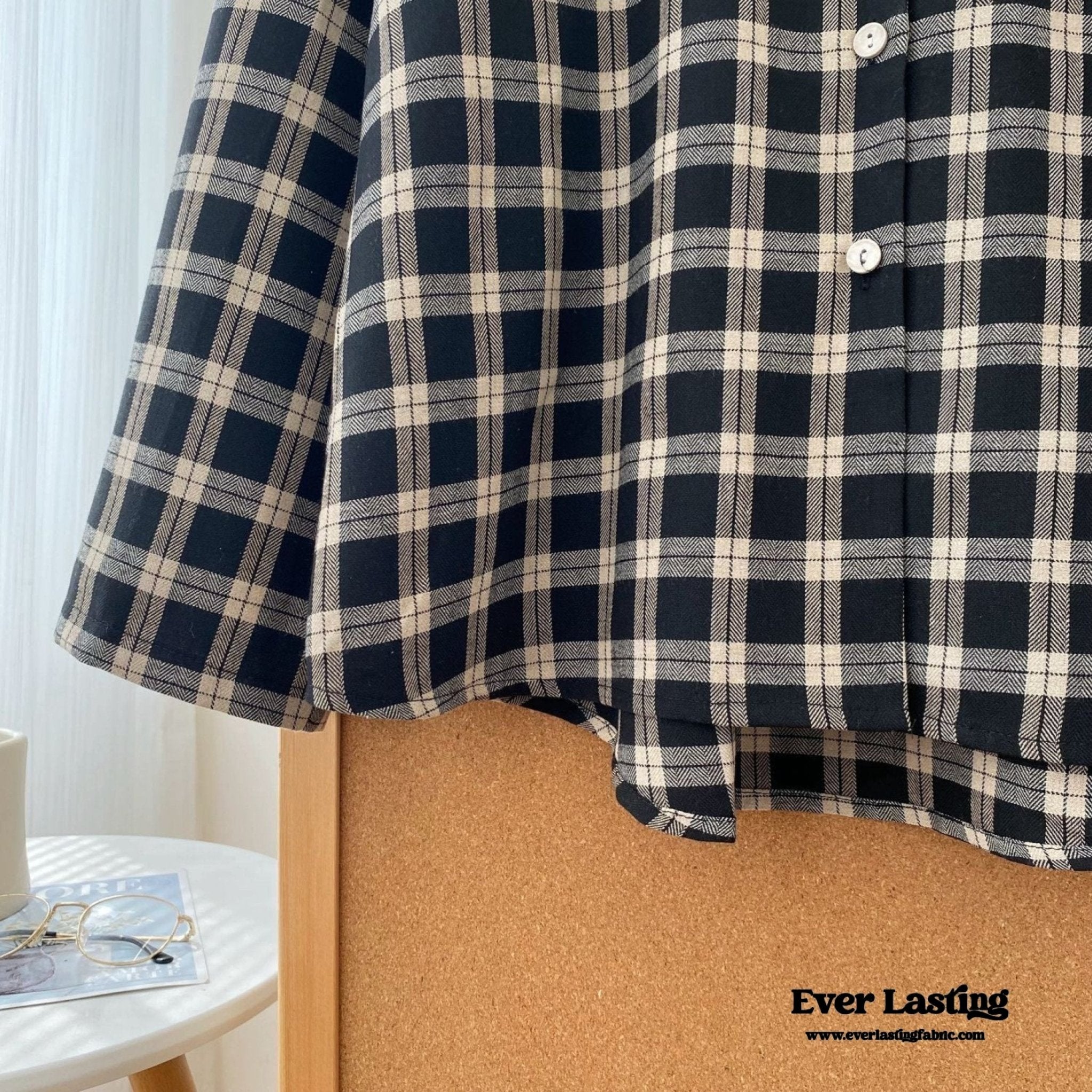 Scarlett Classic Plaid Black Pajama Set - Ever Lasting