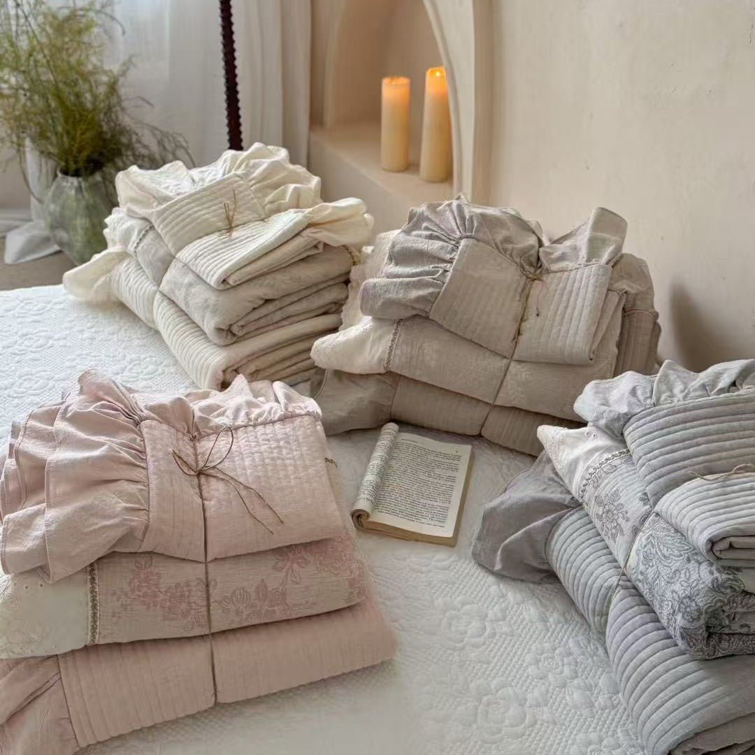  - Ever Lasting - Seraphina Floral Ruffle Bedding Set / Brown - Bedding Set - Ever Lasting