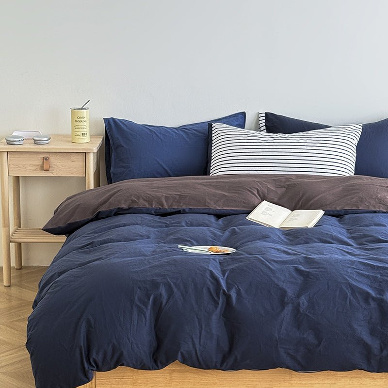  - Ever Lasting - Seraphine Washed Cotton Bedding Set / Pastel Blue - Bedding Set - Ever Lasting