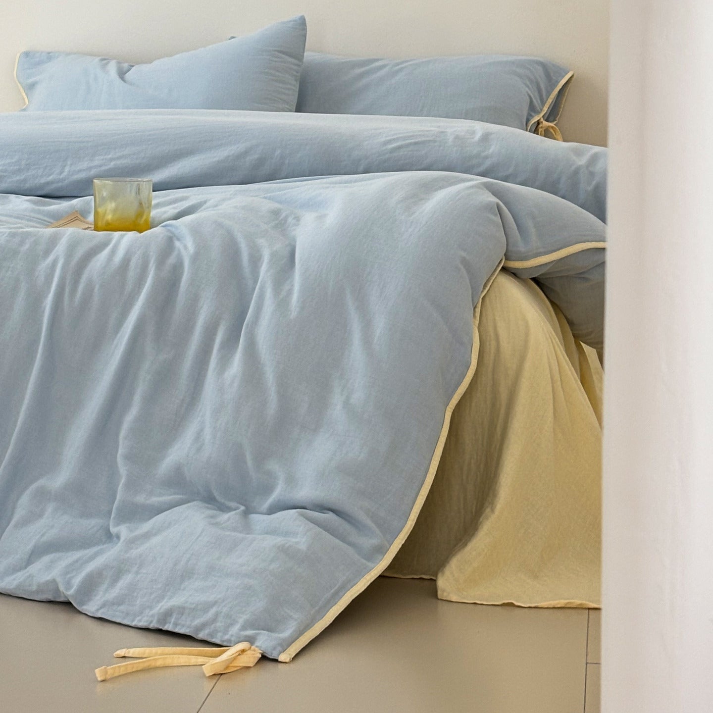  - Ever Lasting - Serena Ribbon Tied Bedding Set / Pink - Bedding Set - Ever Lasting