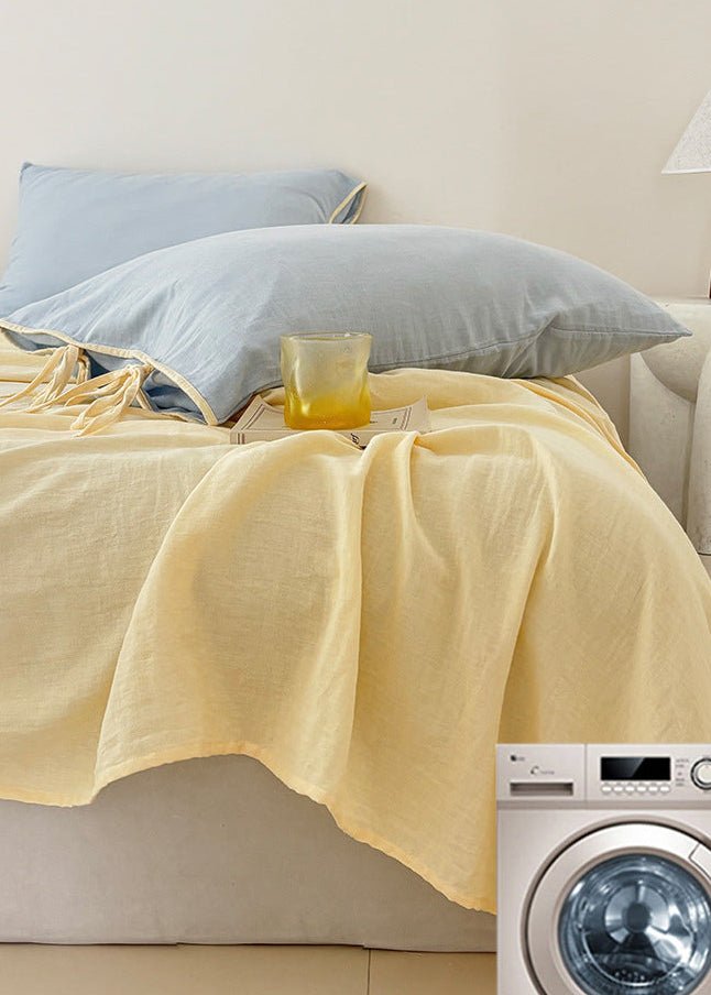  - Ever Lasting - Serena Ribbon Tied Bedding Set / Pink - Bedding Set - Ever Lasting