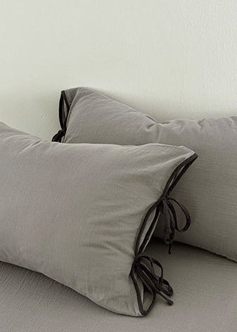  - Ever Lasting - Serena Ribbon Tied Bedding Set / Pink - Bedding Set - Ever Lasting