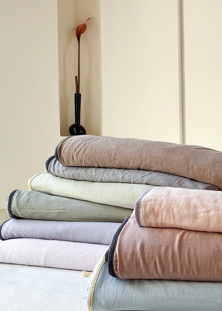  - Ever Lasting - Serena Ribbon Tied Bedding Set / Pink - Bedding Set - Ever Lasting