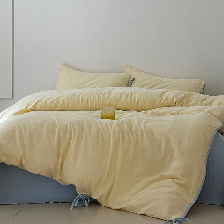  - Ever Lasting - Serena Ribbon Tied Bedding Set / Pink - Bedding Set - Ever Lasting