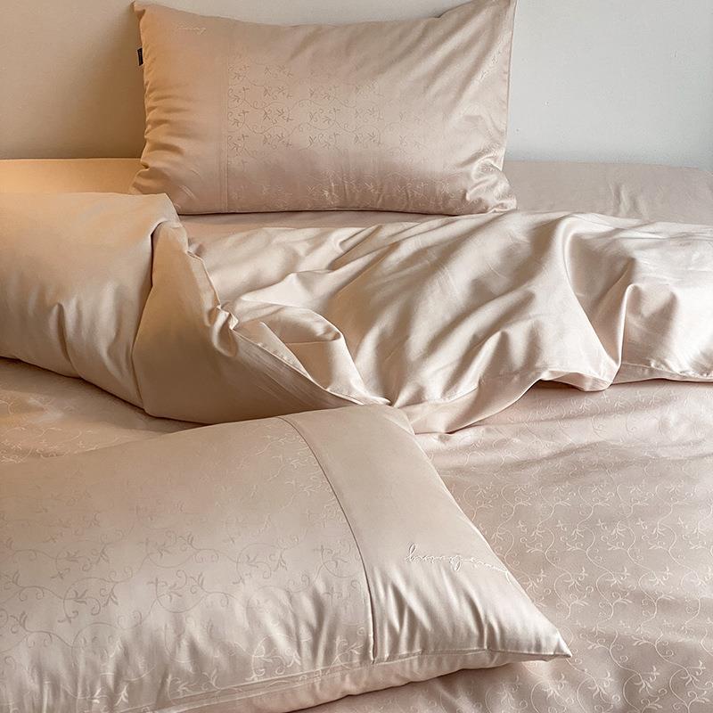  - Ever Lasting - Silky Floral Bedding Set / Snow White - Bedding Set - Ever Lasting