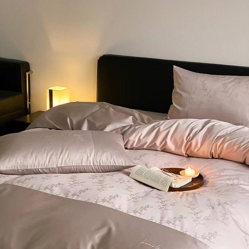  - Ever Lasting - Silky Floral Bedding Set / Snow White - Bedding Set - Ever Lasting