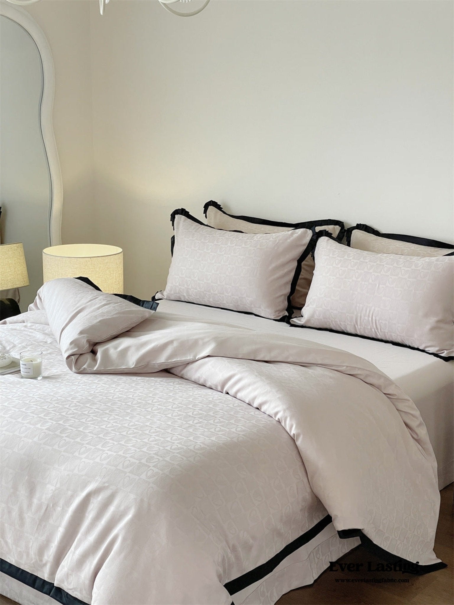 Silky Luxury Heart Textured Bedding Bundle - Ever Lasting