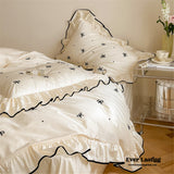 Silky Ribbon Ruffle Bedding Bundle