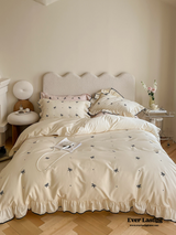 Silky Ribbon Ruffle Bedding Bundle