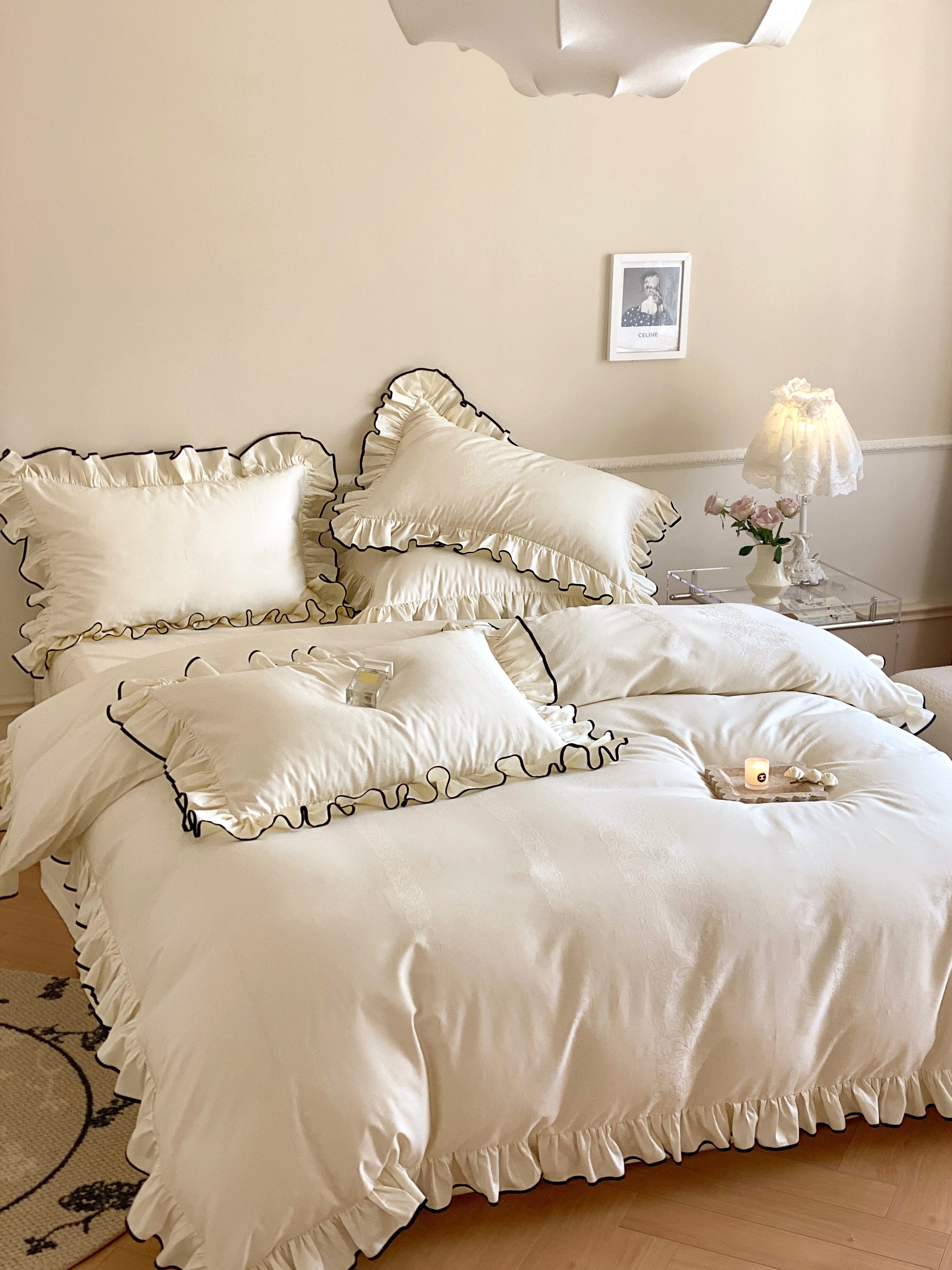  - Ever Lasting - Silky Ruffle Duvet Cover - Duvet Cover - Ever Lasting