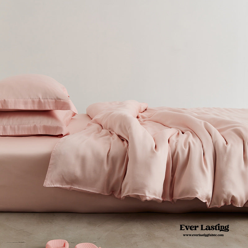 Solid Tencel Silk-Like Bedding Bundle