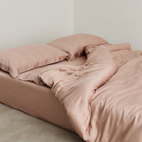 Solid Tencel Silk-Like Bedding Bundle Pink / Small Fitted