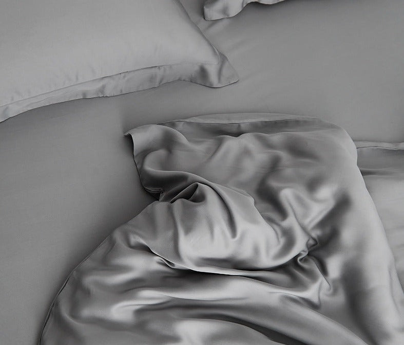  - Ever Lasting - Silky Solid Tencel Bedding Set / Blue - Bedding Set - Ever Lasting