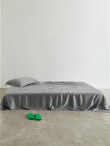 Solid Tencel Sheet Gray / Small Flat Bed