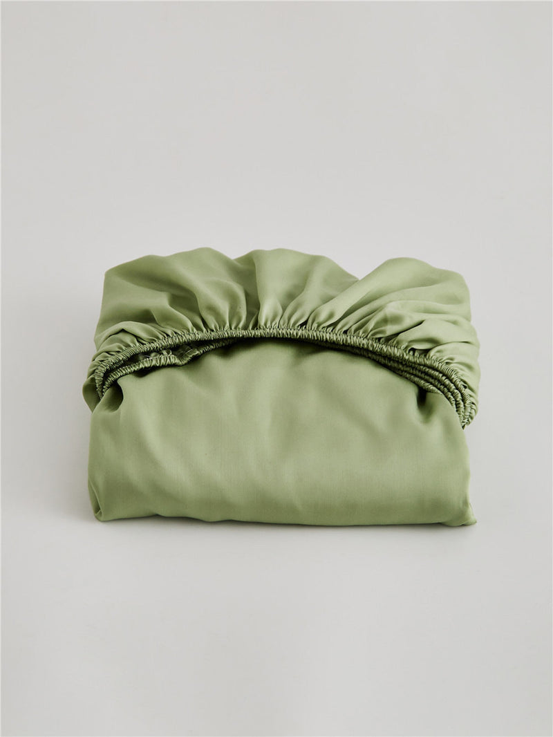 Solid Tencel Sheet Green / Small Fitted Bed