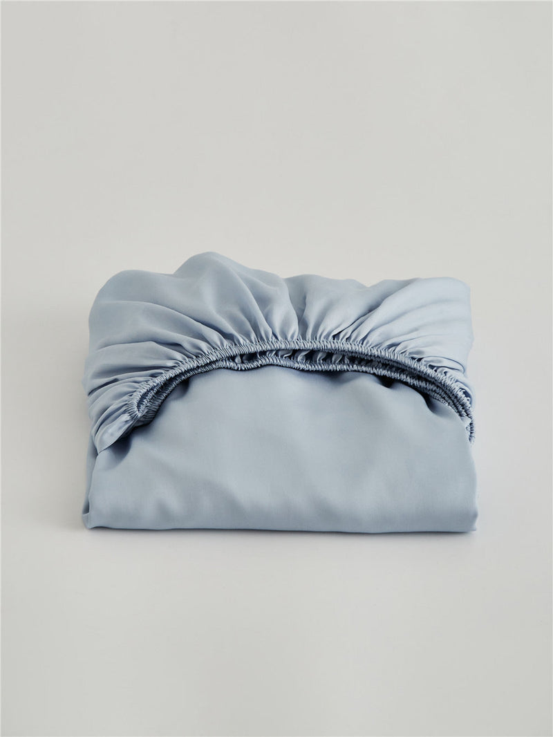 Solid Tencel Sheet Blue / Small Fitted Bed