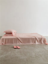 Solid Tencel Sheet Pink / Small Flat Bed