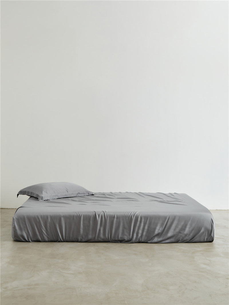 Solid Tencel Sheet Gray / Small Fitted Bed