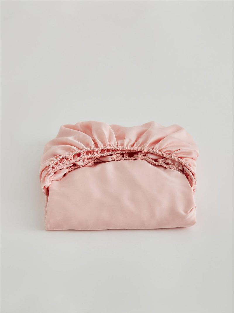 Solid Tencel Sheet Pink / Small Fitted Bed