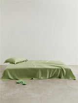 Solid Tencel Sheet Green / Small Flat Bed