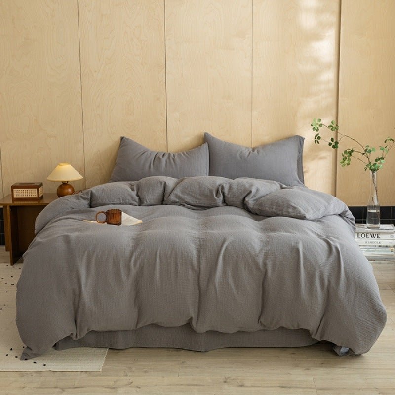 - Ever Lasting - Simon Double Gauze Bedding Set / White - Bedding Set - Ever Lasting