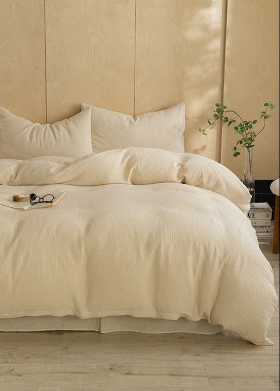  - Ever Lasting - Simon Double Gauze Bedding Set / White - Bedding Set - Ever Lasting