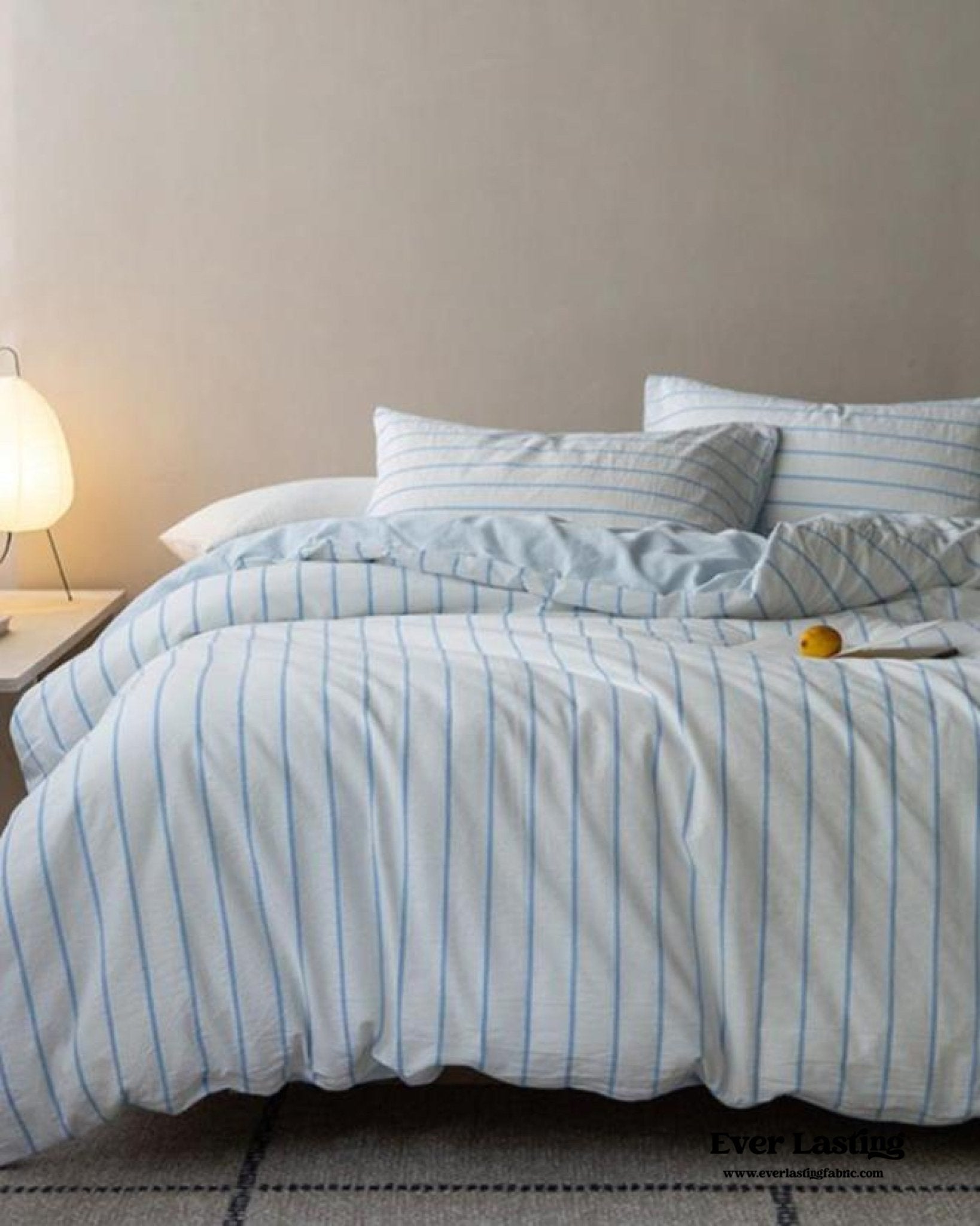 Skye Refreshing Striped Bedding Set / Blue - Ever Lasting