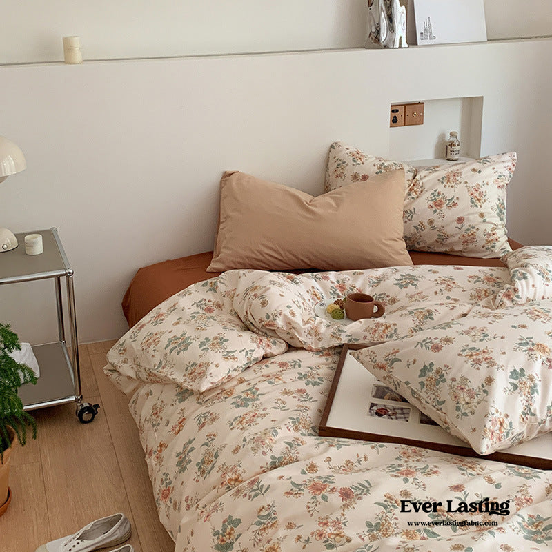 Small Floral Cotton Bedding Set