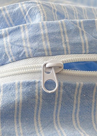 -Ever Lasting - Snuggle Striped Washed Cotton Bedding Set / Green -Bedding Set -Ever Lasting