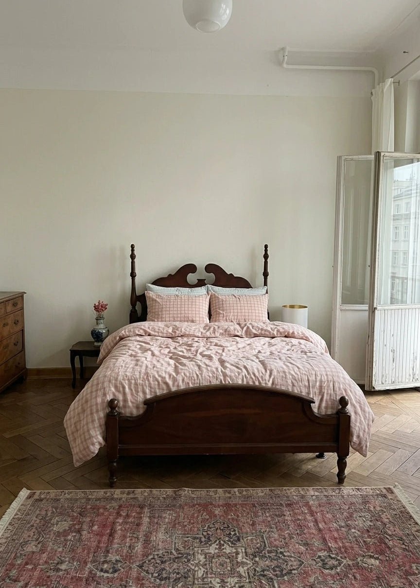  - Ever Lasting - Soft Blend Plaid Bedding Set / Pink - Bedding Set - Ever Lasting
