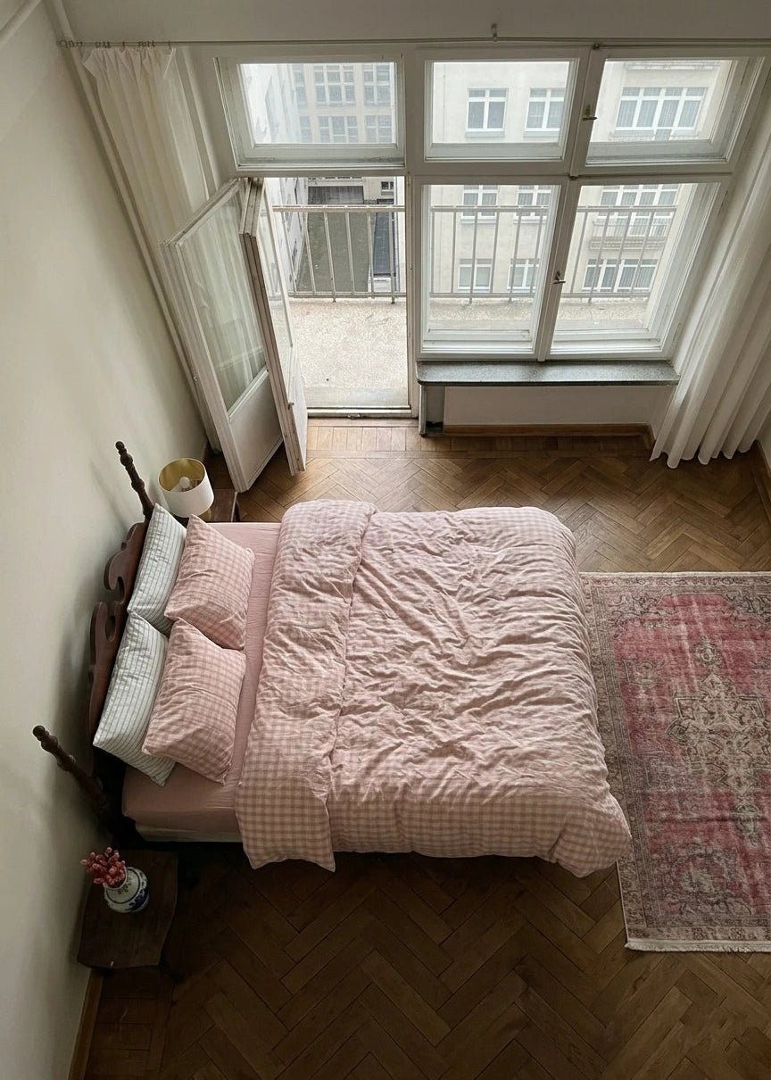  - Ever Lasting - Soft Blend Plaid Bedding Set / Pink - Bedding Set - Ever Lasting